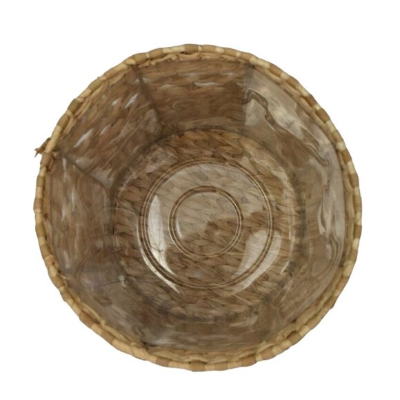 Handwoven Natural Wicker Seagrass Wastebasket Plant Cache Storage - Picture 7 of 7